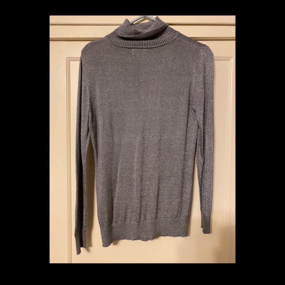 Silver sparkly turtle neck